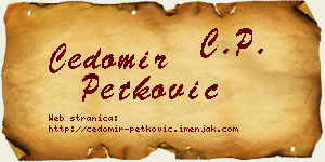 Čedomir Petković vizit kartica